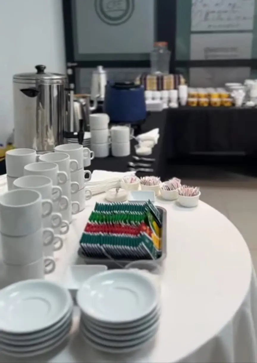 Estación de Café en Movimiento preparada para un evento